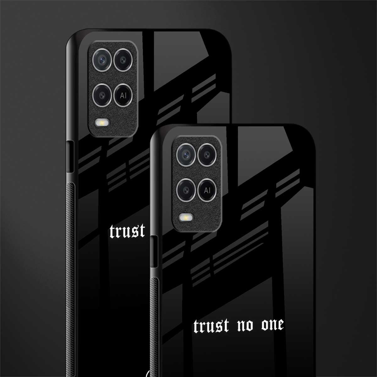 trust no one aesthetic quote glass case for oppo a54 image-2