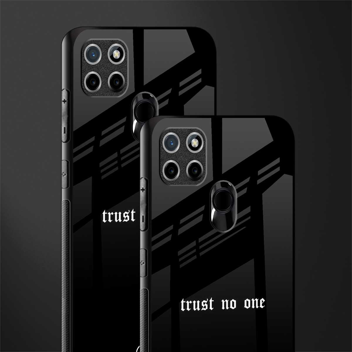 trust no one aesthetic quote glass case for realme c21 image-2