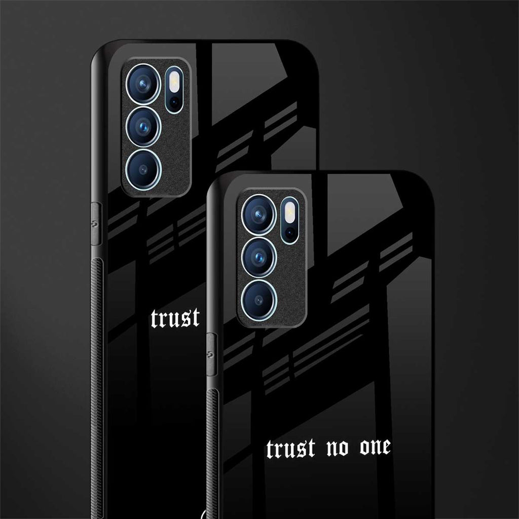 trust no one aesthetic quote glass case for oppo reno6 pro 5g image-2