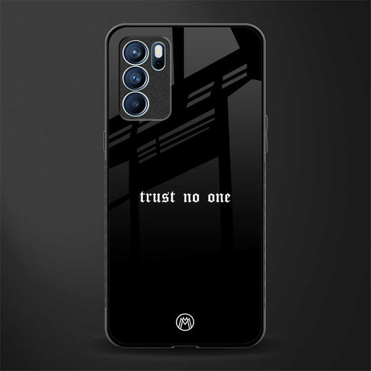 trust no one aesthetic quote glass case for oppo reno6 pro 5g image