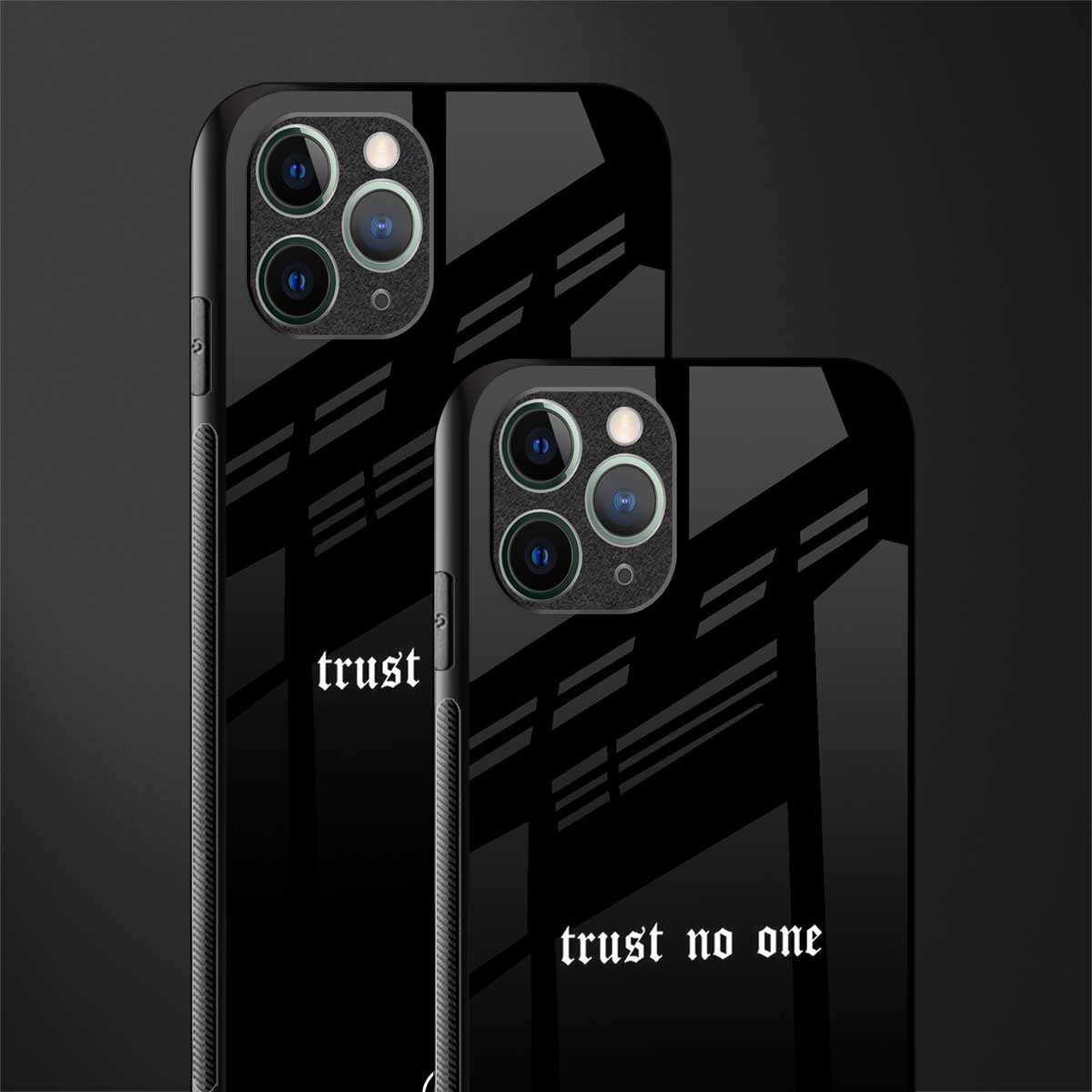 trust no one aesthetic quote glass case for iphone 11 pro max image-2