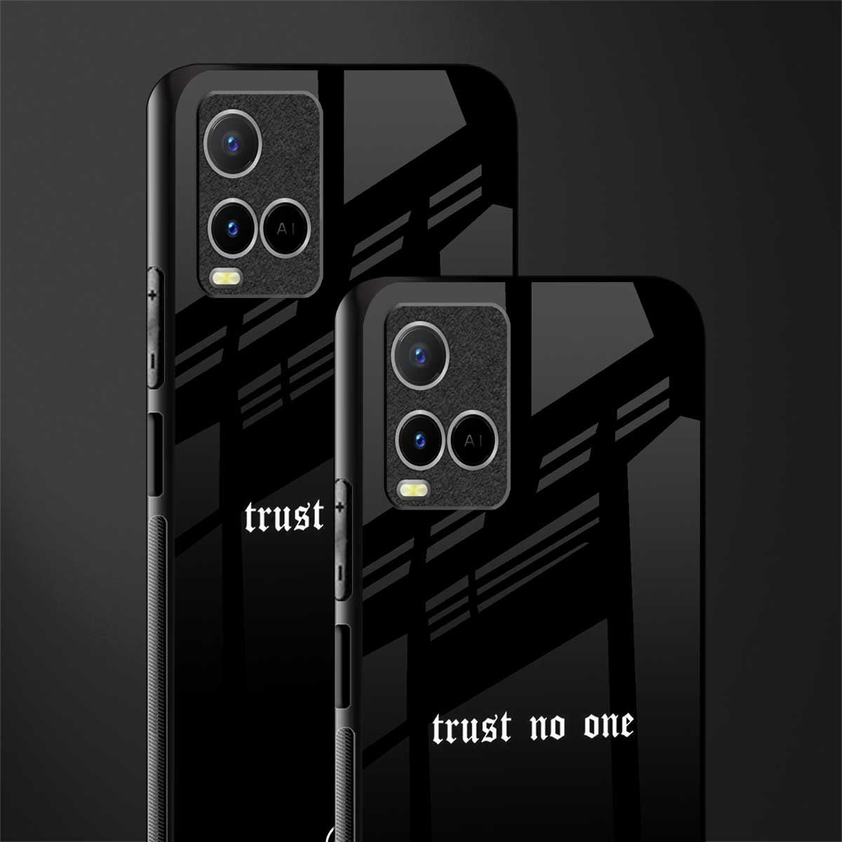 trust no one aesthetic quote glass case for vivo y21t image-2
