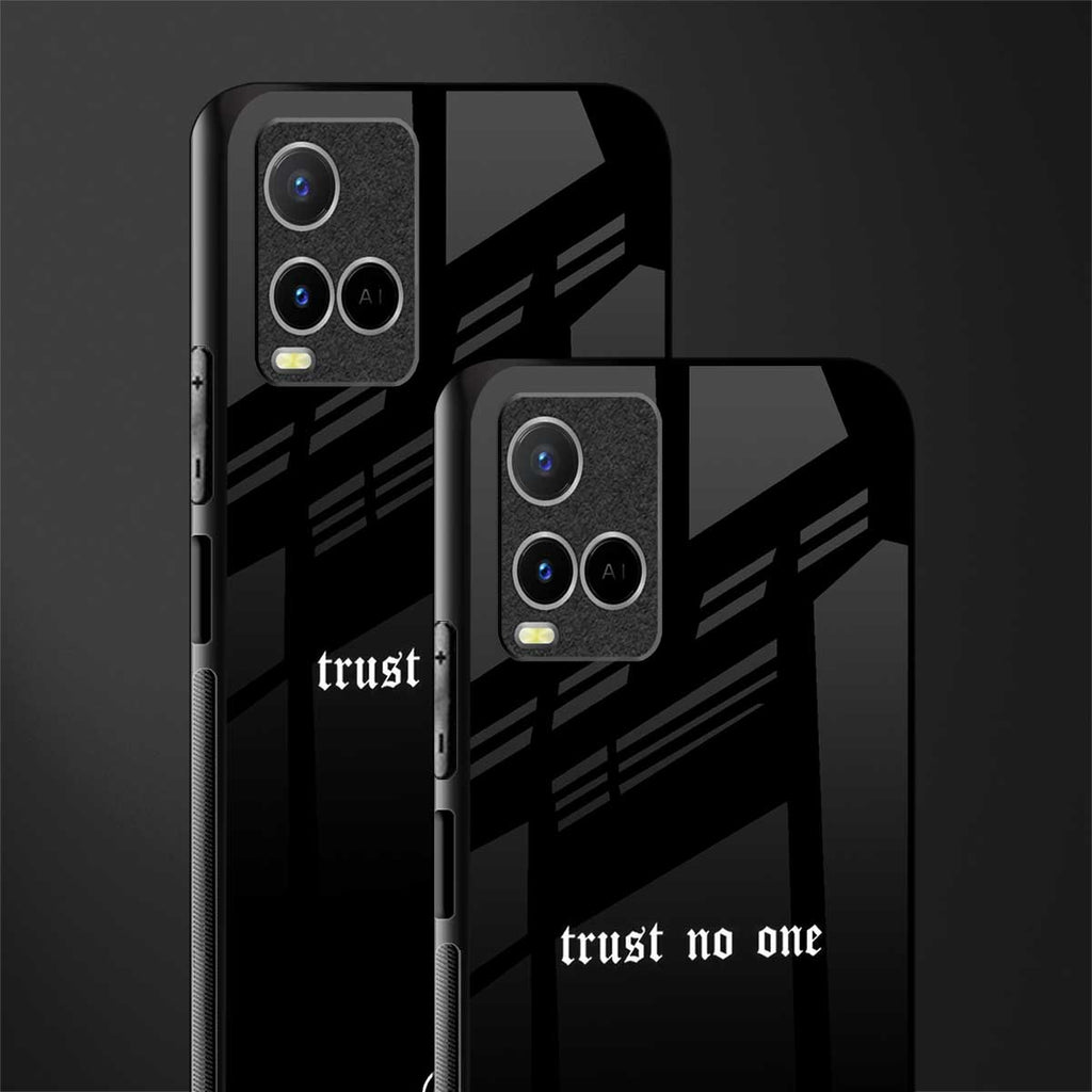 trust no one aesthetic quote glass case for vivo y21s image-2