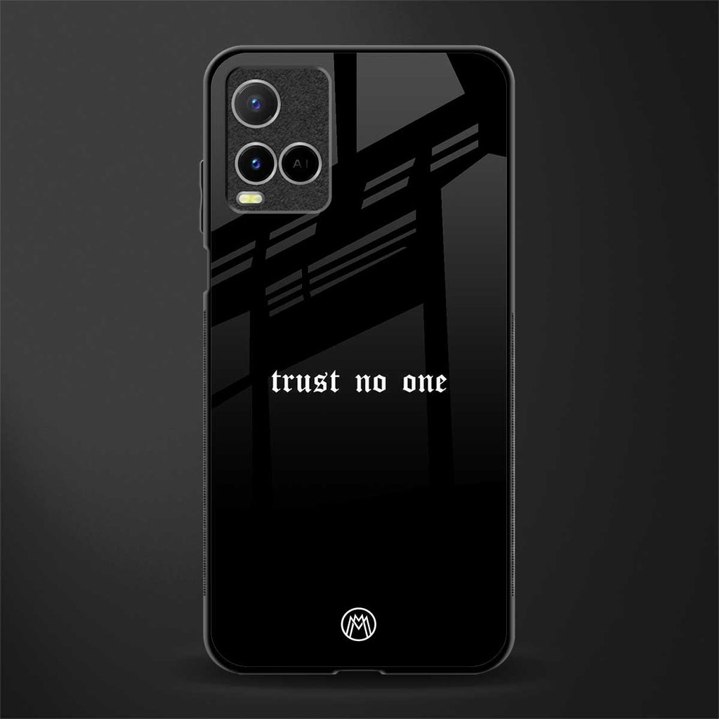 trust no one aesthetic quote glass case for vivo y21s image