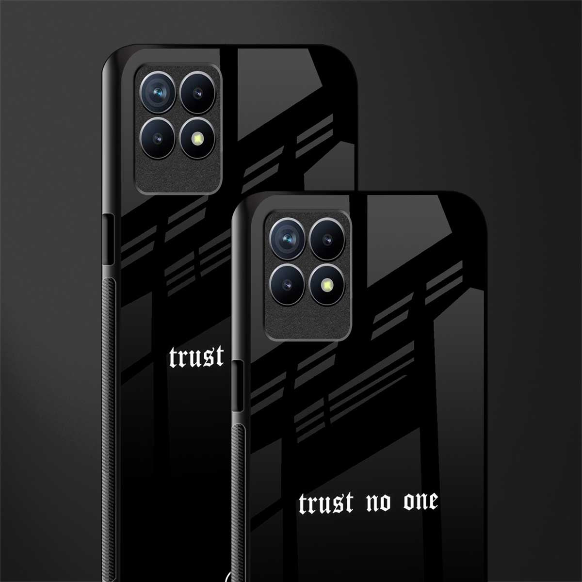 trust no one aesthetic quote glass case for realme 8i image-2