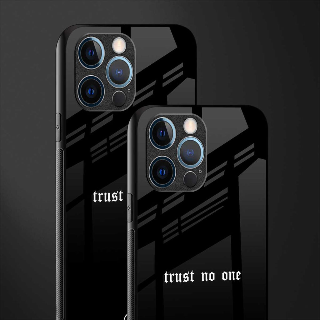 trust no one aesthetic quote glass case for iphone 12 pro image-2