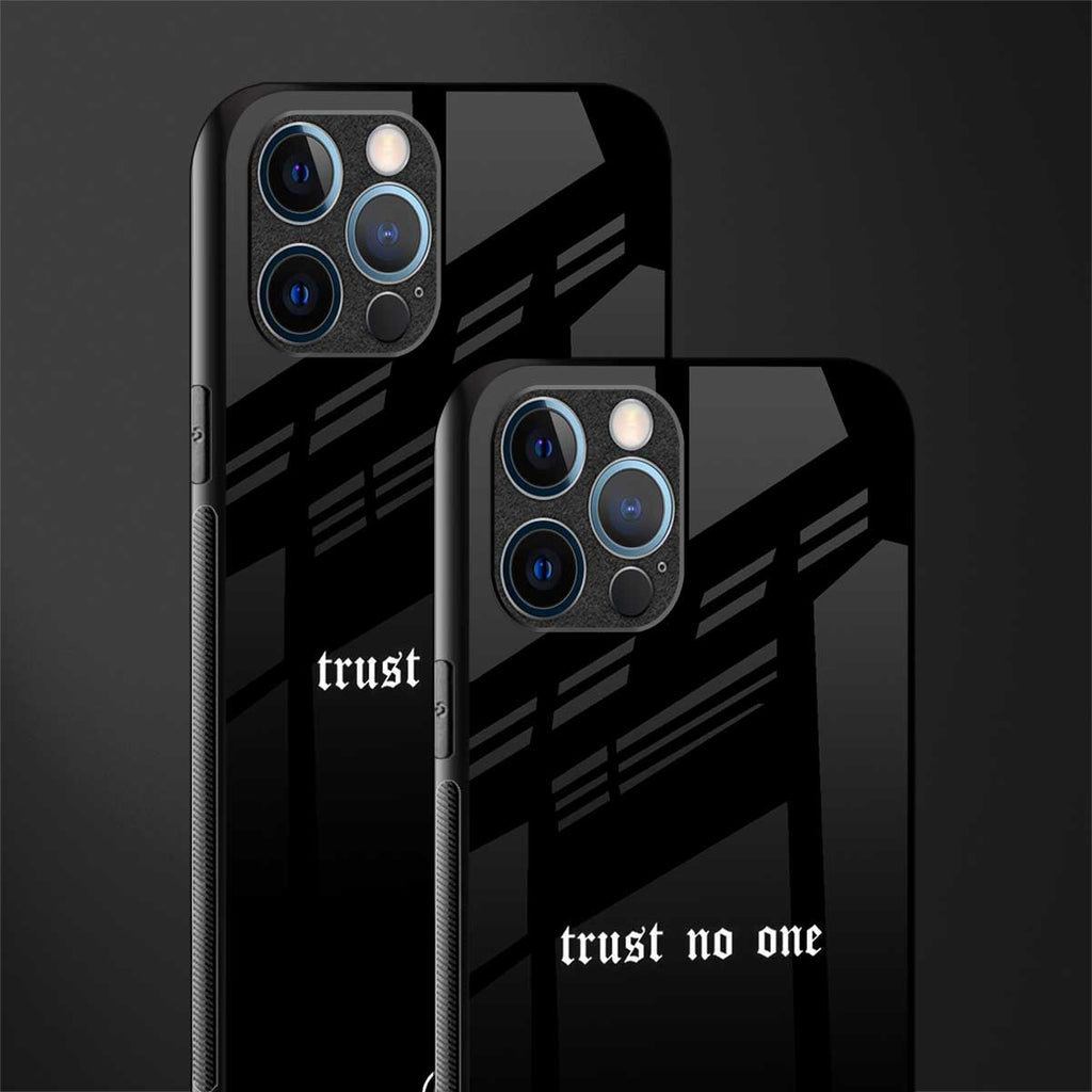 trust no one aesthetic quote glass case for iphone 12 pro max image-2