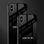 trust no one aesthetic quote glass case for iphone xs max image-2