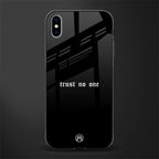 trust no one aesthetic quote glass case for iphone xs max image