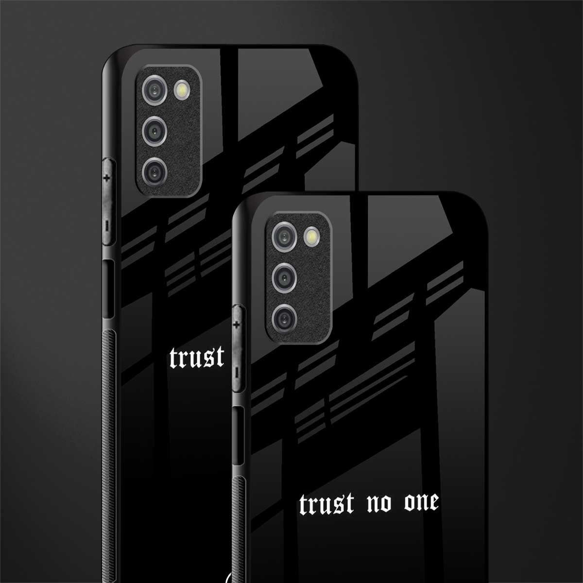 trust no one aesthetic quote glass case for samsung galaxy a03s image-2