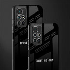 trust no one aesthetic quote glass case for redmi 10 prime image-2