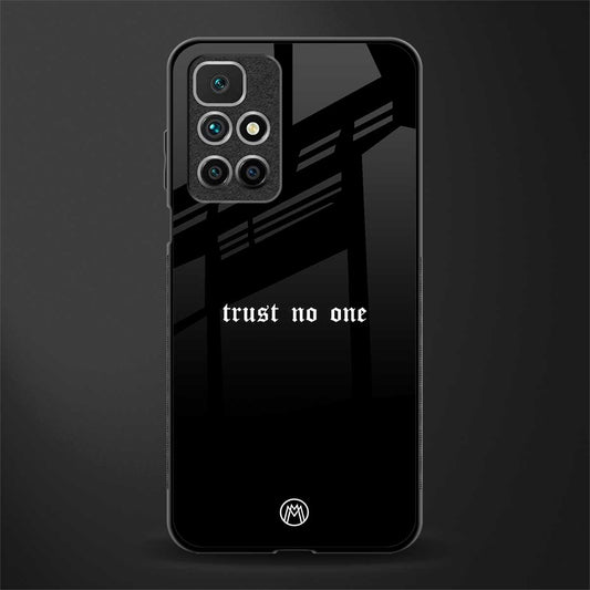 trust no one aesthetic quote glass case for redmi 10 prime image