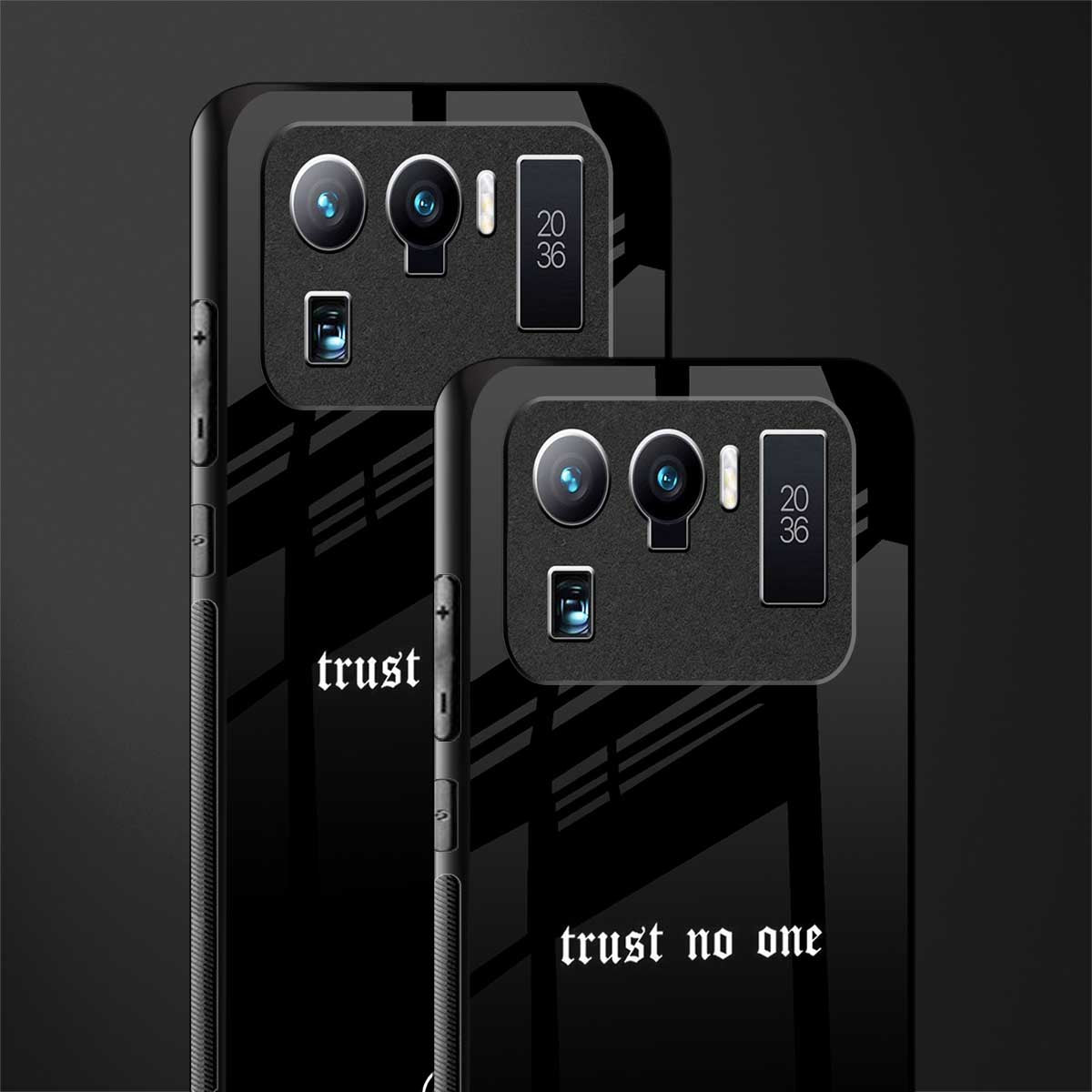 trust no one aesthetic quote glass case for mi 11 ultra 5g image-2