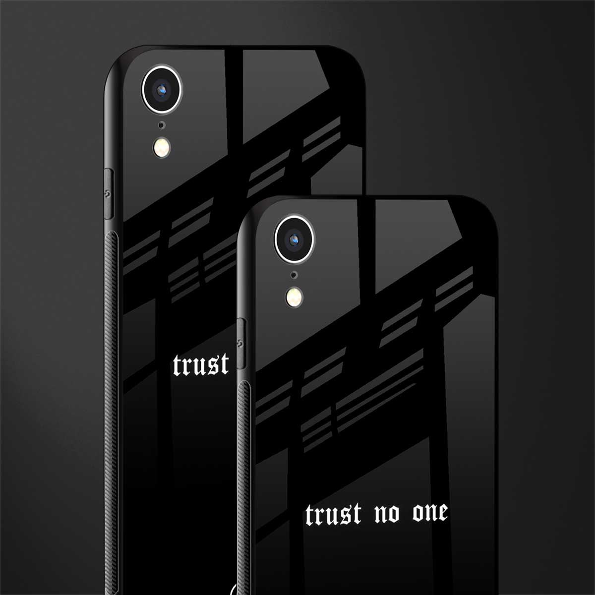trust no one aesthetic quote glass case for iphone xr image-2