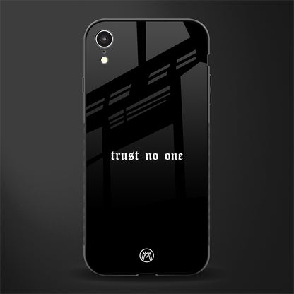 trust no one aesthetic quote glass case for iphone xr image