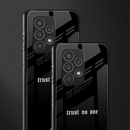 trust no one aesthetic quote back phone cover | glass case for samsung galaxy a23