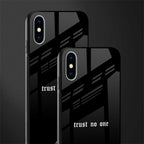 trust no one aesthetic quote glass case for iphone xs image-2
