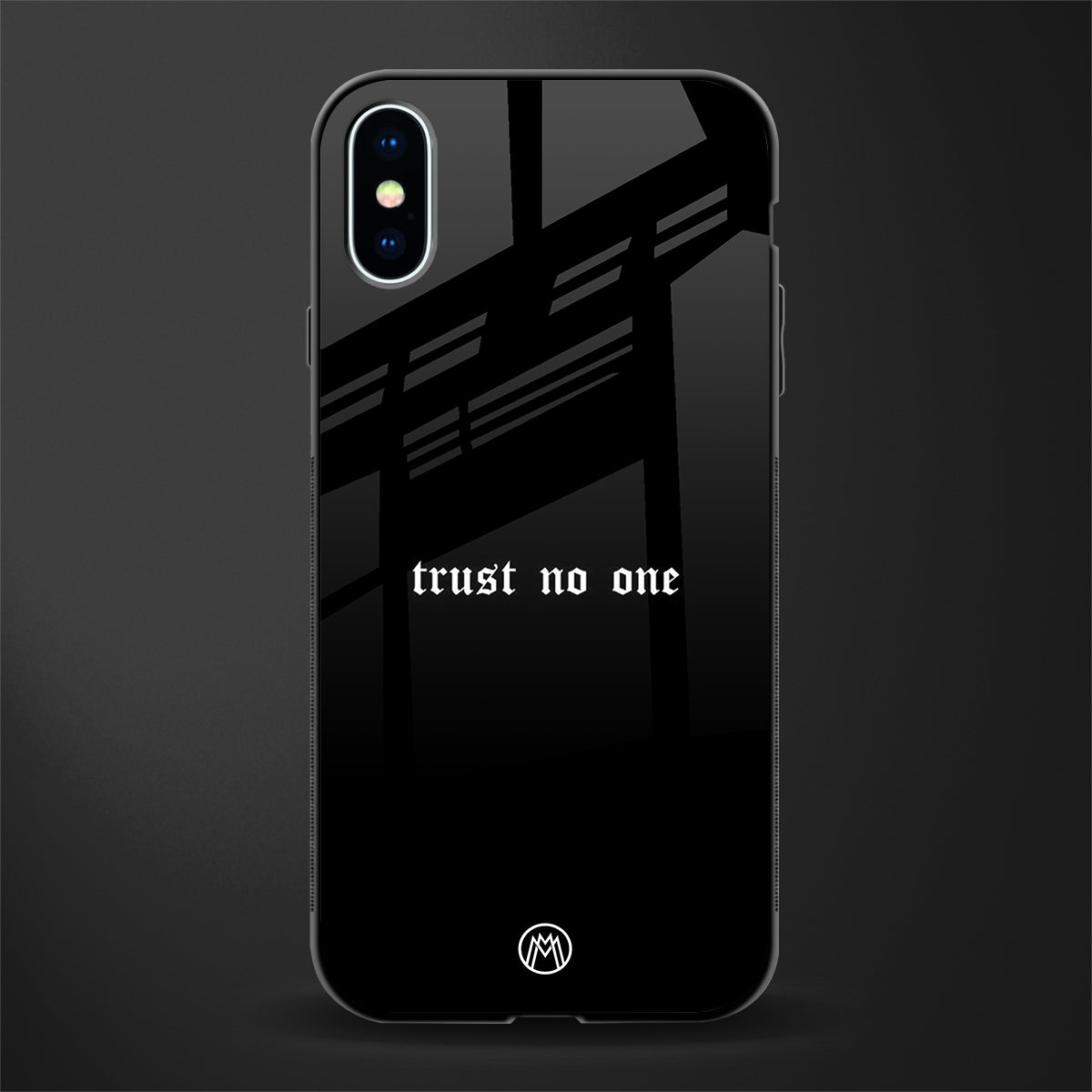 trust no one aesthetic quote glass case for iphone xs image