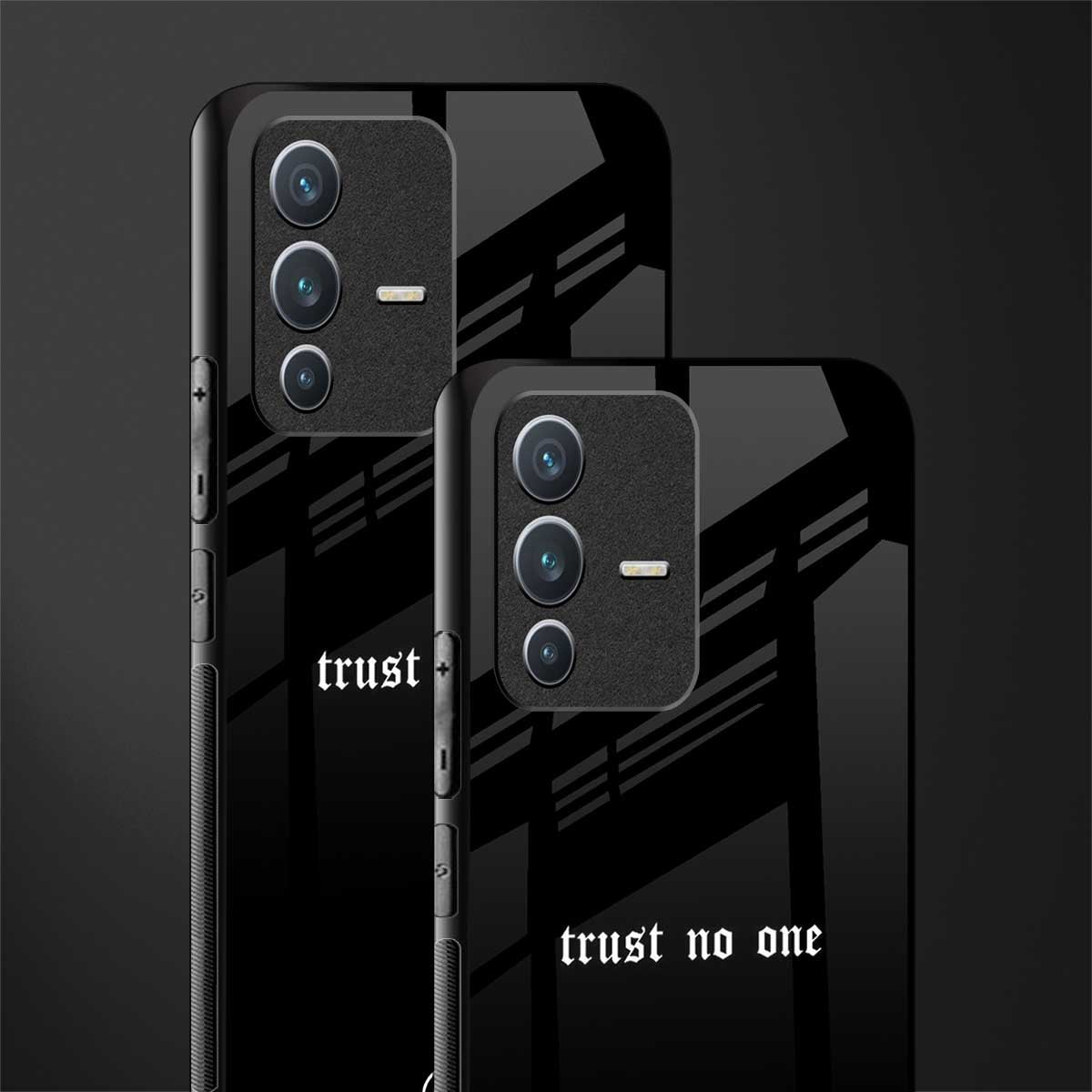 trust no one aesthetic quote glass case for vivo v23 5g image-2