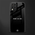 trust no one aesthetic quote back phone cover | glass case for samsung galaxy m33 5g