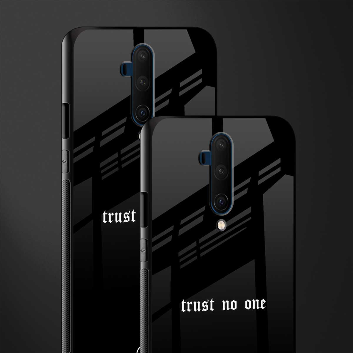 trust no one aesthetic quote glass case for oneplus 7t pro image-2