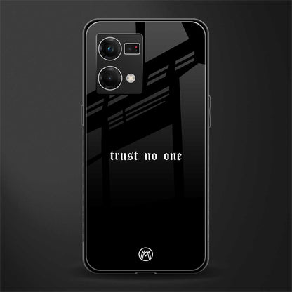 trust no one aesthetic quote back phone cover | glass case for oppo f21 pro 4g