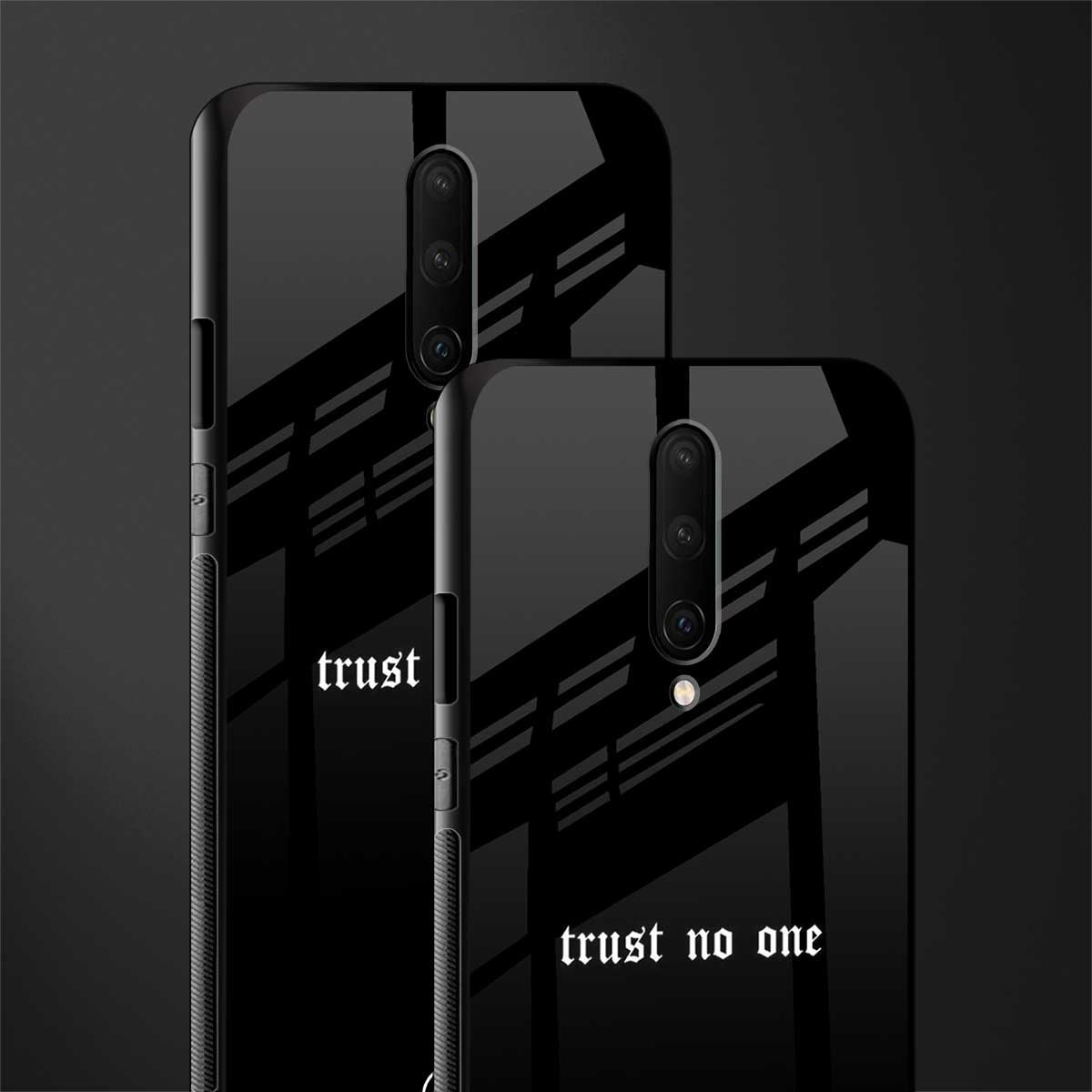 trust no one aesthetic quote glass case for oneplus 7 pro image-2