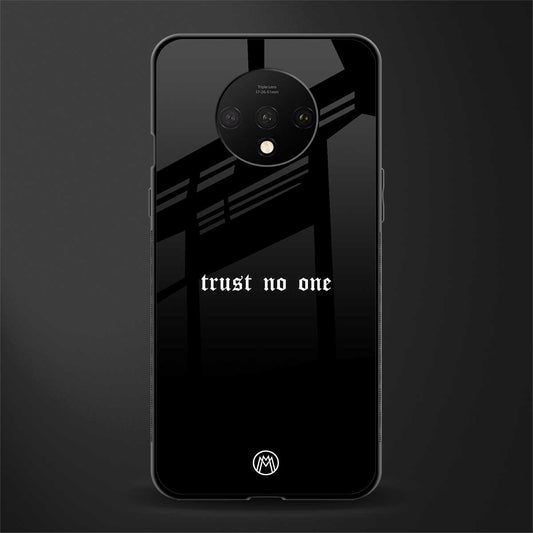 trust no one aesthetic quote glass case for oneplus 7t image