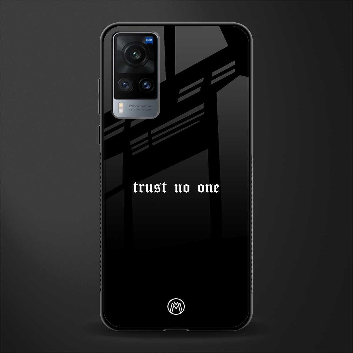 trust no one aesthetic quote glass case for vivo x60 image