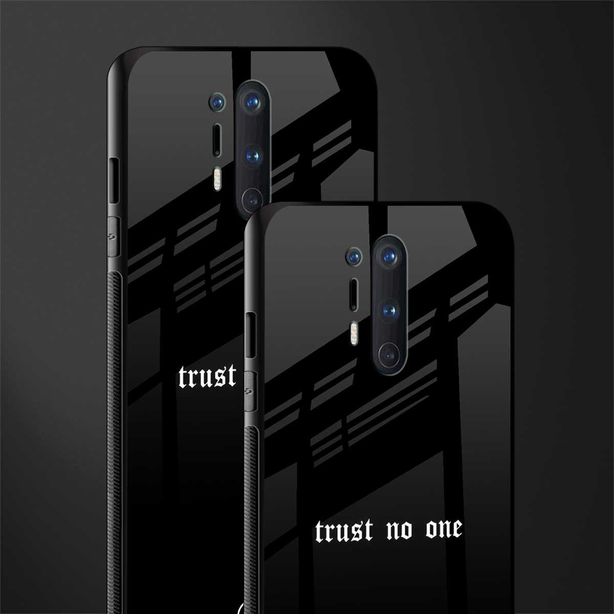 trust no one aesthetic quote glass case for oneplus 8 pro image-2