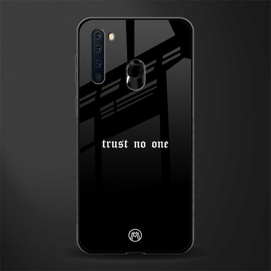 trust no one aesthetic quote glass case for samsung a21 image