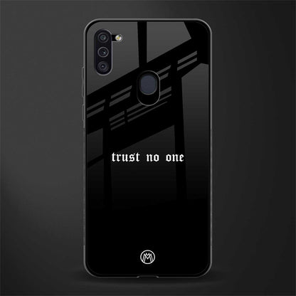 trust no one aesthetic quote glass case for samsung a11 image