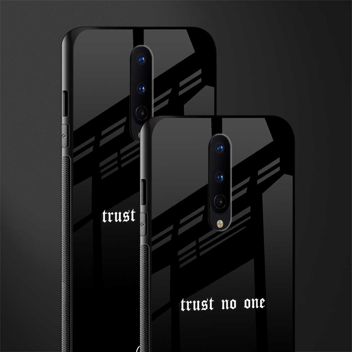 trust no one aesthetic quote glass case for oneplus 8 image-2