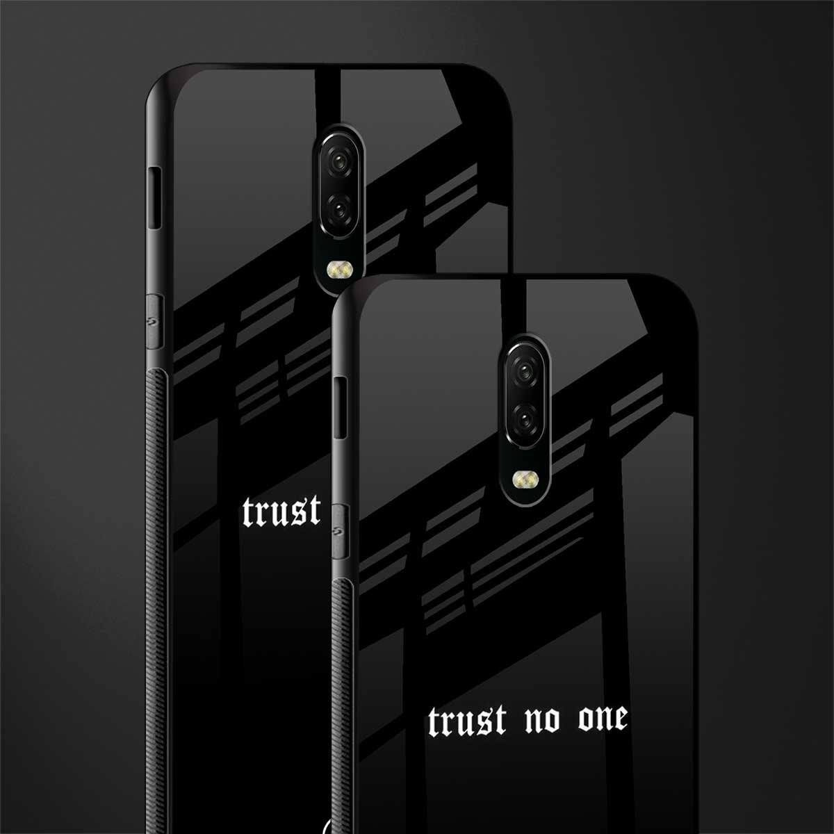 trust no one aesthetic quote glass case for oneplus 6t image-2