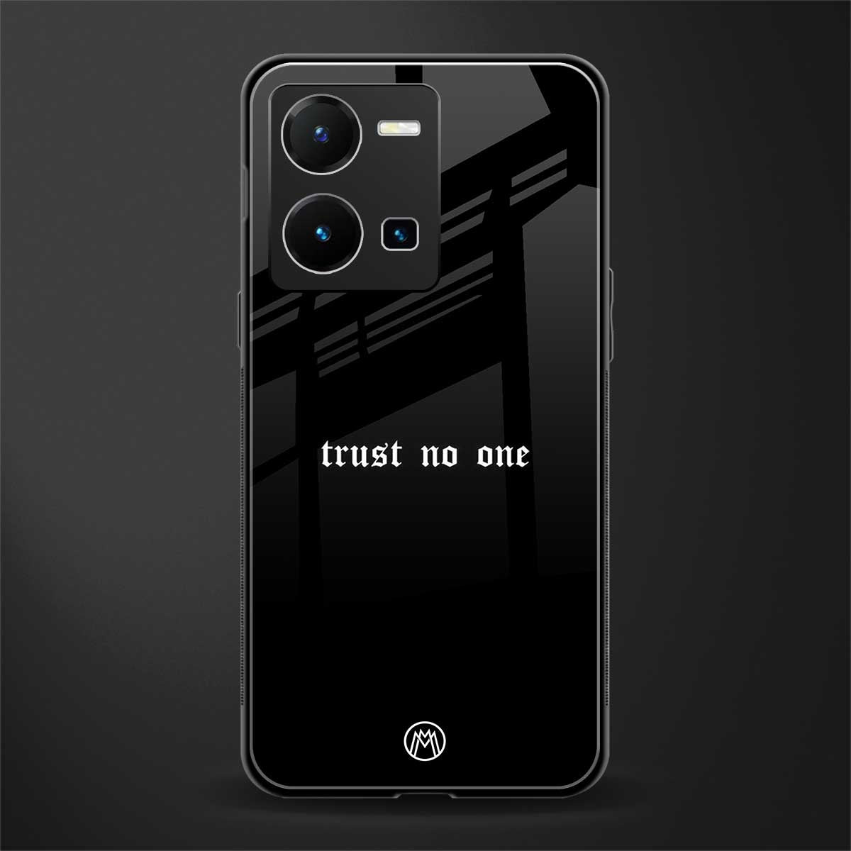 trust no one aesthetic quote back phone cover | glass case for vivo y35 4g