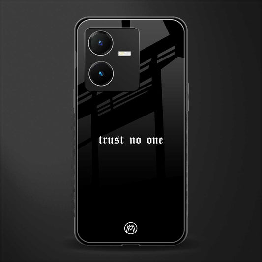 trust no one aesthetic quote back phone cover | glass case for vivo y22