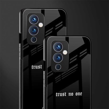 trust no one aesthetic quote back phone cover | glass case for oneplus 9