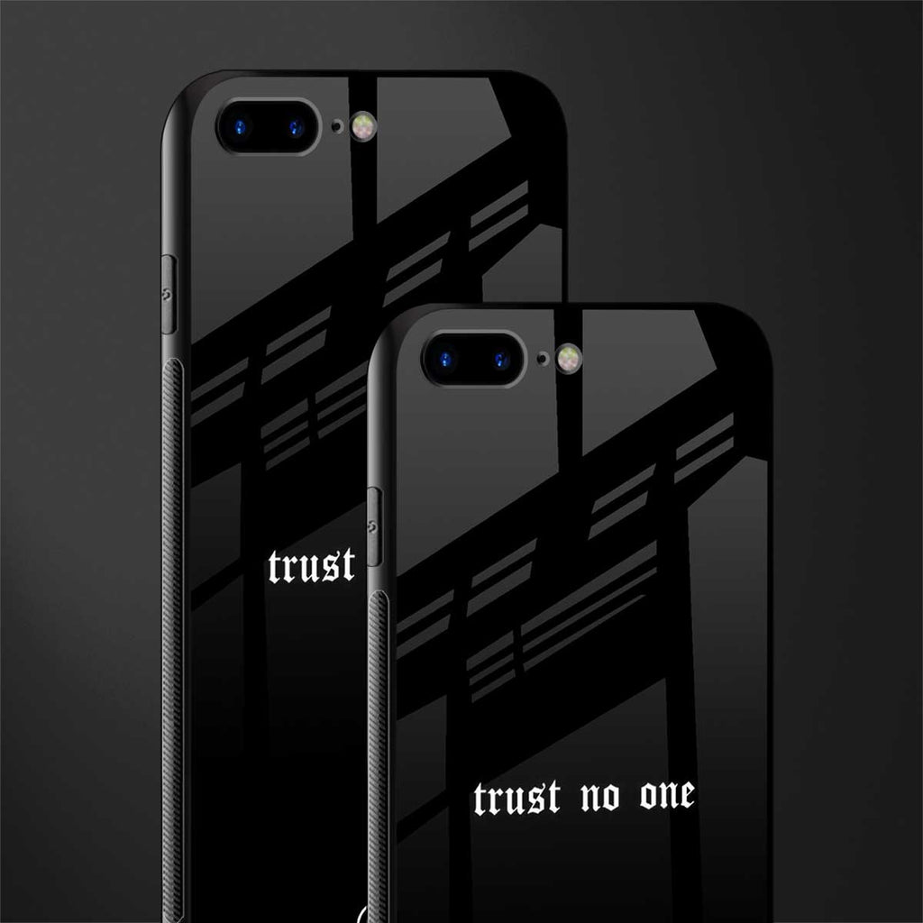 trust no one aesthetic quote glass case for iphone 7 plus image-2