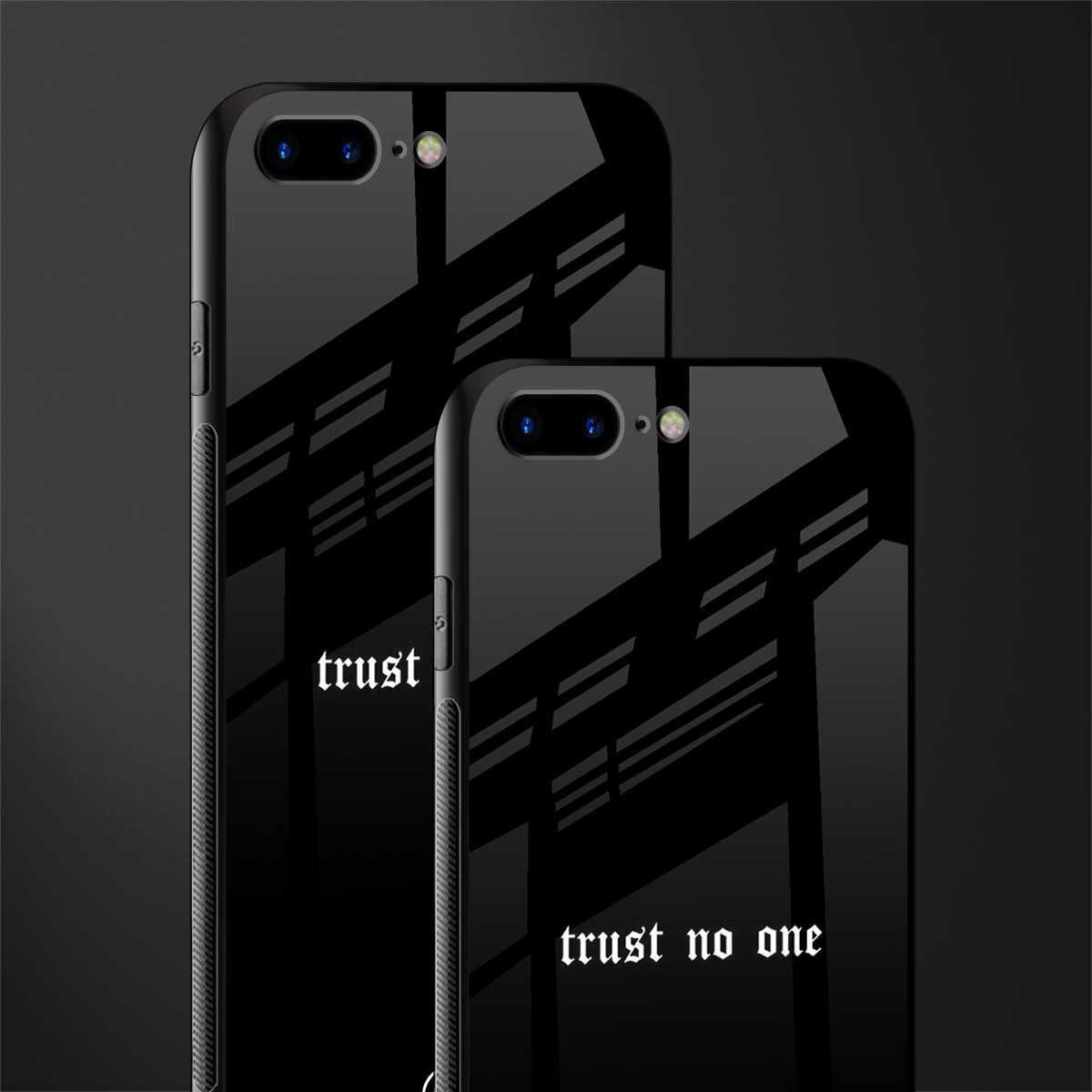 trust no one aesthetic quote glass case for iphone 8 plus image-2