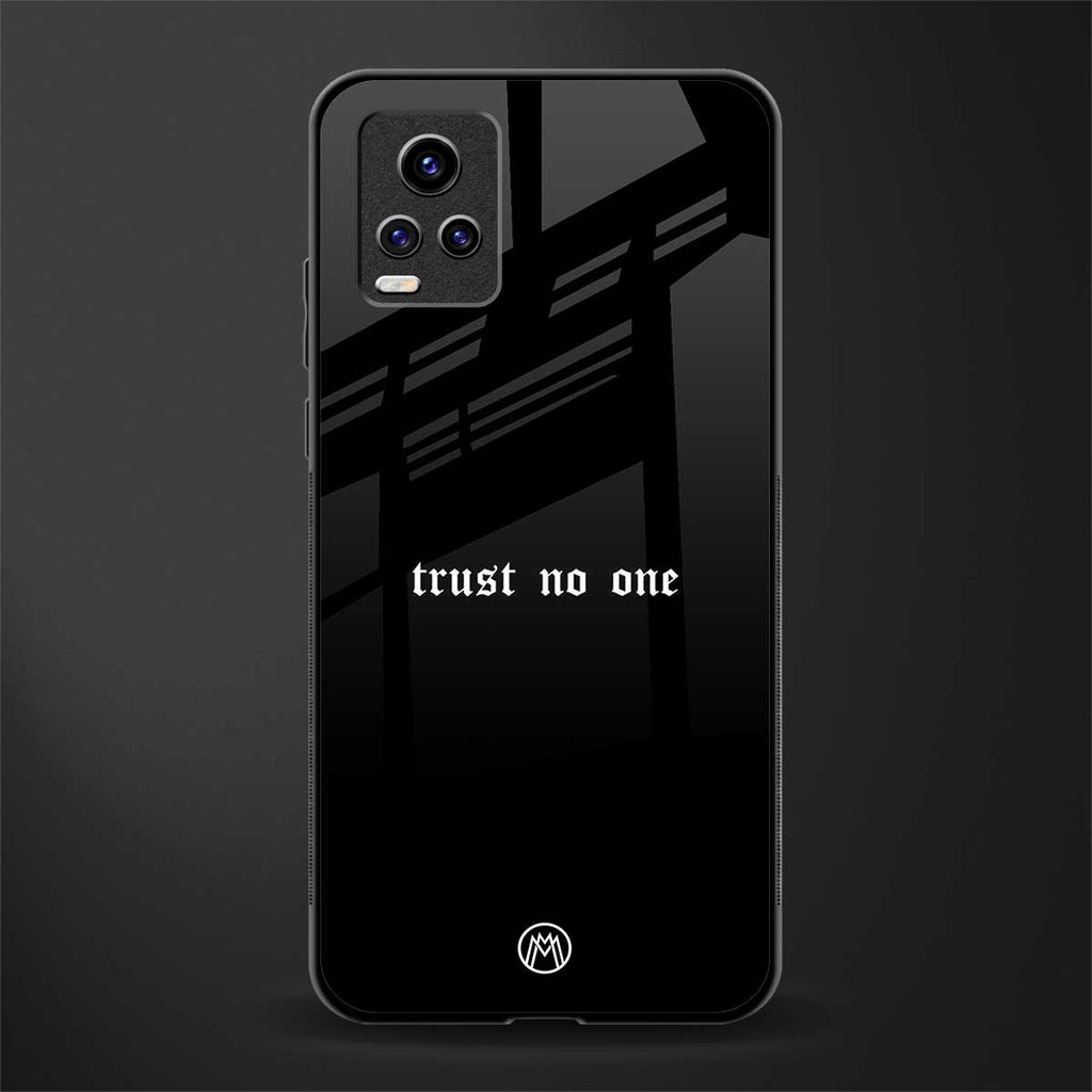 trust no one aesthetic quote back phone cover | glass case for vivo v21e 4g