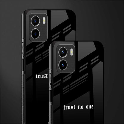 trust no one aesthetic quote back phone cover | glass case for vivo y72