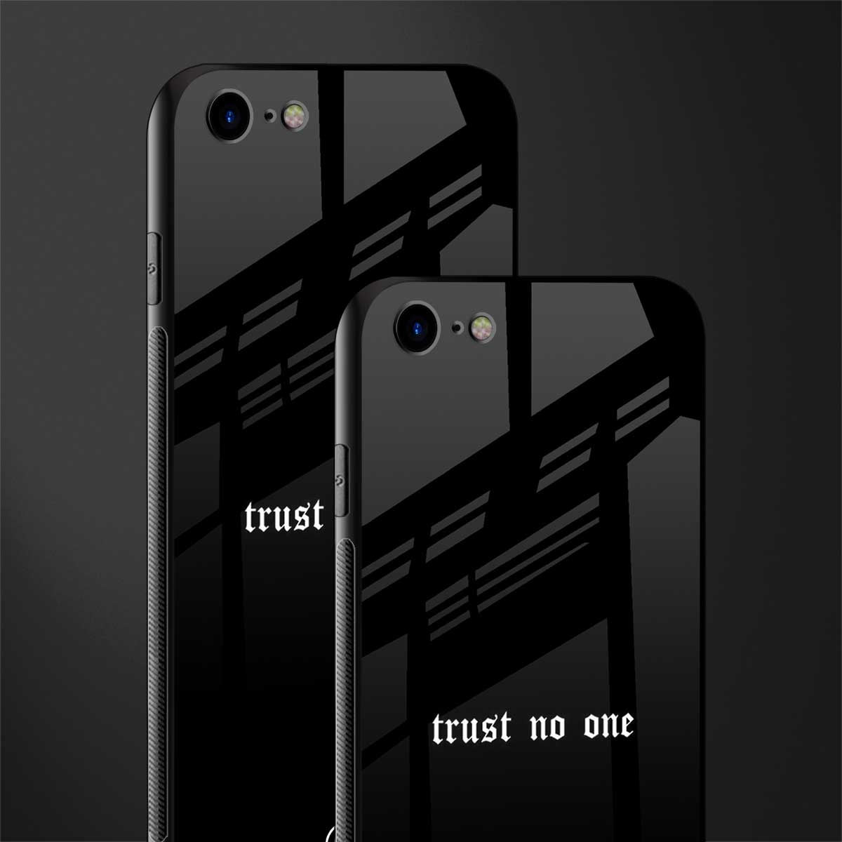 trust no one aesthetic quote glass case for iphone se 2020 image-2