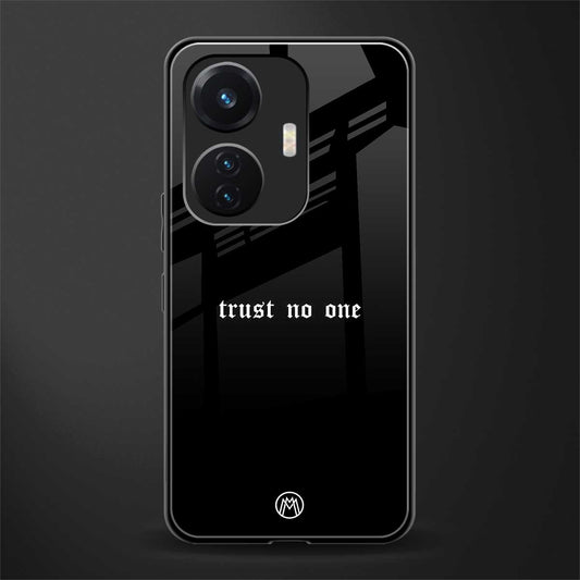trust no one aesthetic quote back phone cover | glass case for vivo t1 44w 4g