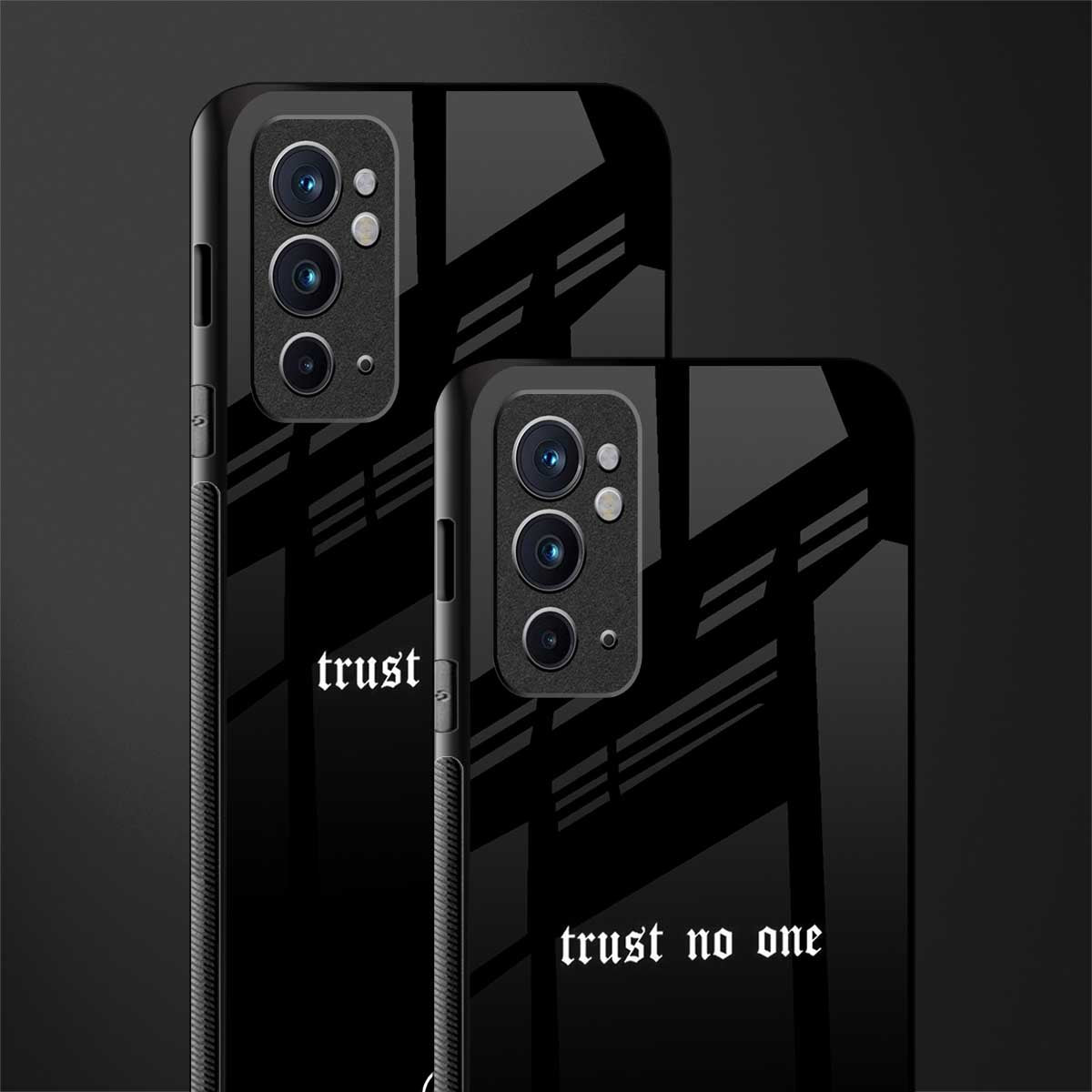 trust no one aesthetic quote glass case for oneplus 9rt image-2