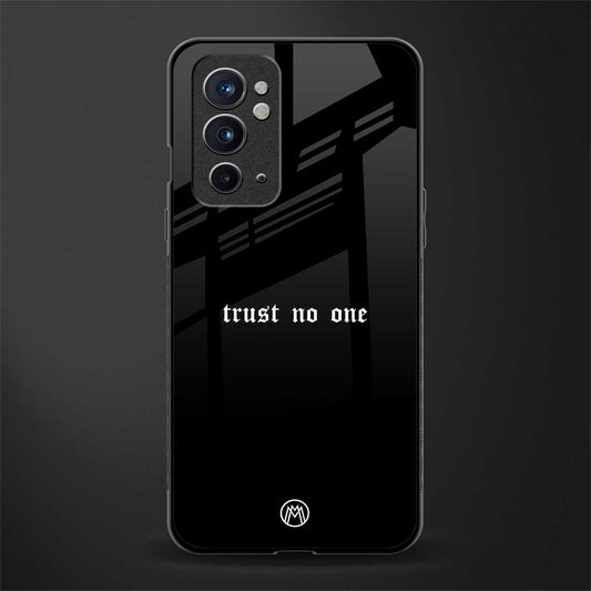 trust no one aesthetic quote glass case for oneplus 9rt image