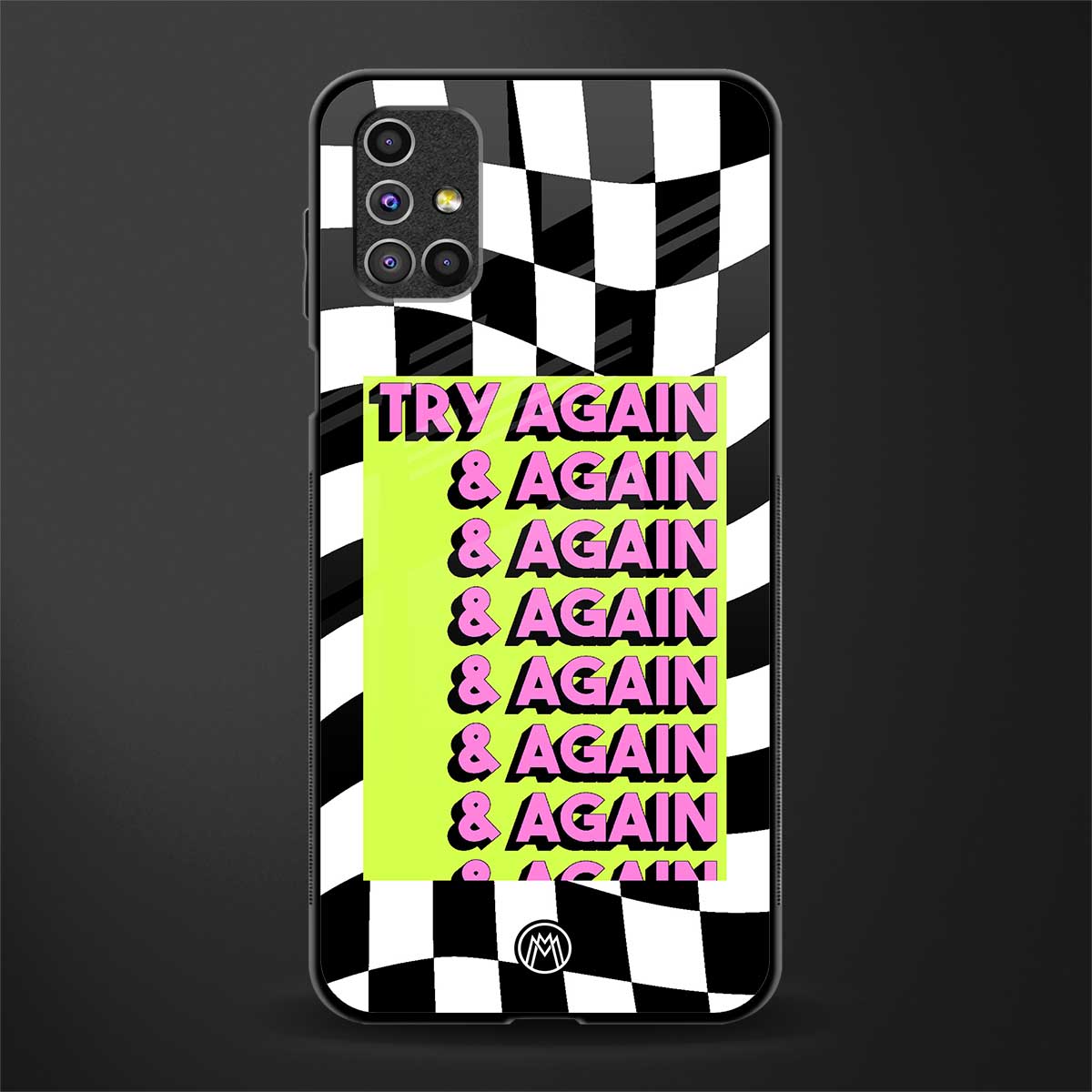 try again glass case for samsung galaxy m31s image