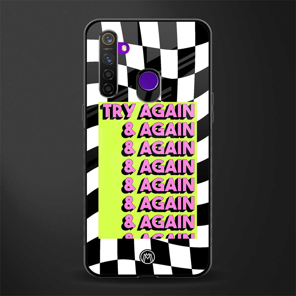 try again glass case for realme 5 image