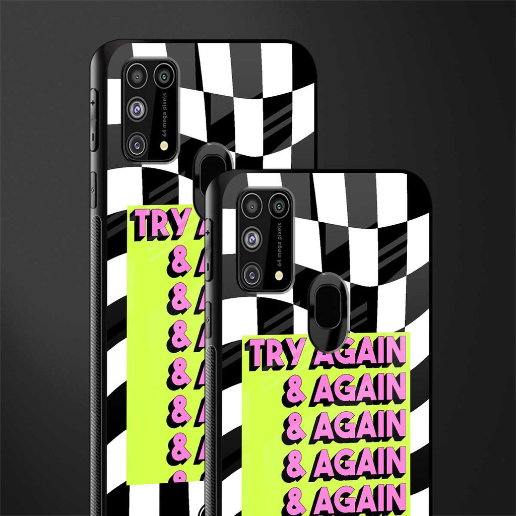 try again glass case for samsung galaxy m31 prime edition image-2