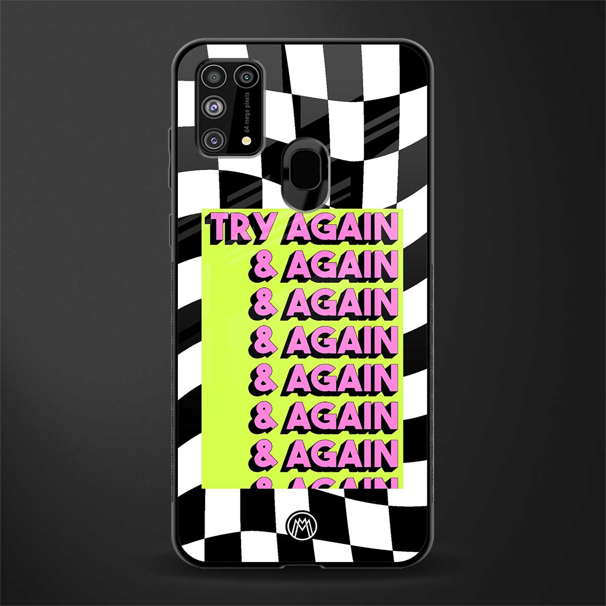 try again glass case for samsung galaxy m31 prime edition image