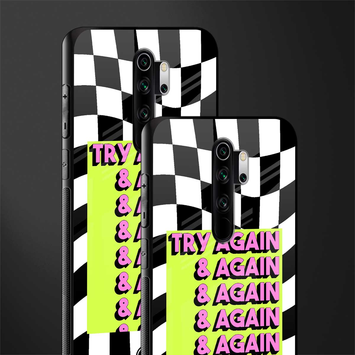 try again glass case for redmi note 8 pro image-2